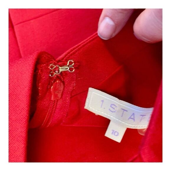1. STATE Little Red Dress Sz 10 - Picture 7 of 11